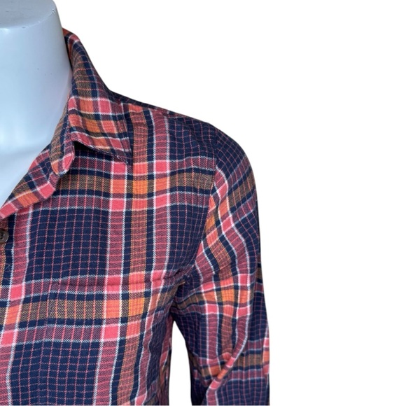 Madewell Flannel Classic Ex-Boyfriend Shirt S Edith Plaid Button - Picture 5 of 9